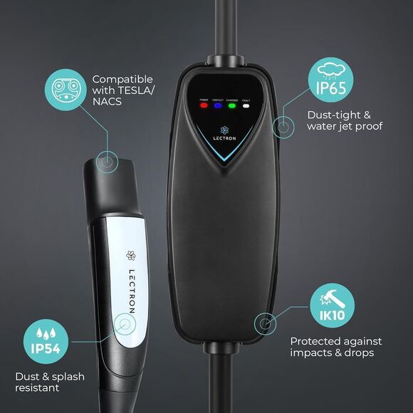 Lectron Level 2 Tesla Charger (WiFi Version) 240V, 40 Amp, NEMA 14-50 Plug 16ft - Picture 8 of 16
